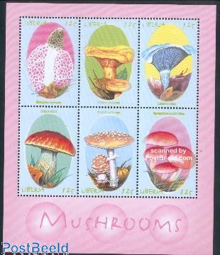Mushrooms 6v m/s /Dictyophora Indusiata 6v