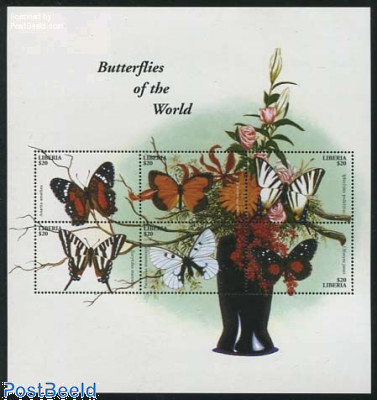 Butterflies 6v m/s, Chlosyne lacinia