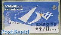 Expo 1998, Automat stamp (face value may vary)