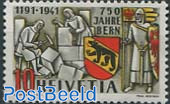 750 years Bern, Colour variety dark Orange 1v