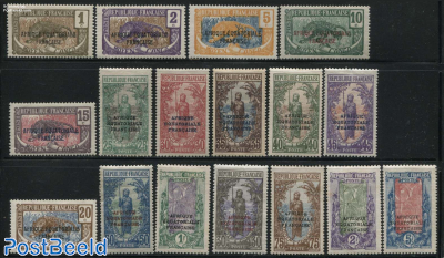 Moyen Congo overprints 17v