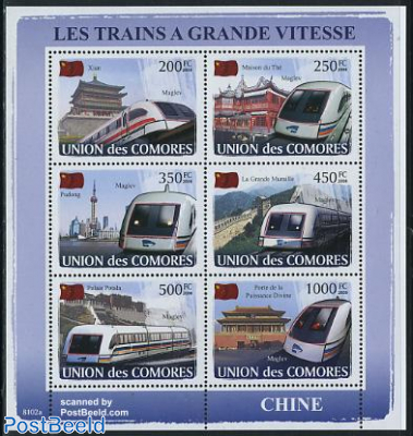Chinese high speed trains 6v m/s