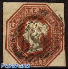 10p Redbrown, Queen Victoria