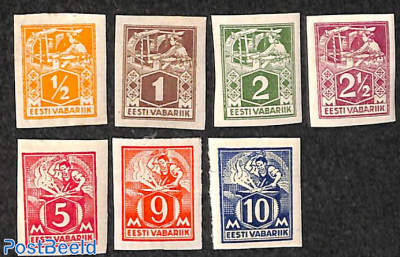 Definitives, handicrafts 7v imperforated