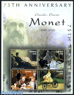 Claude Monet paintings 4v m/s