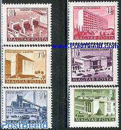 Definitives, buildings 6v