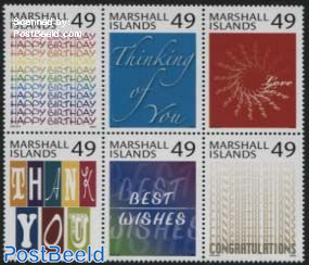 Greeting Stamps 6v [++]