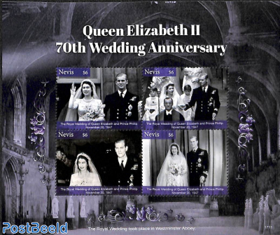 Queen Elizabeth II, Platinum Wedding Anniversary 4v m/s
