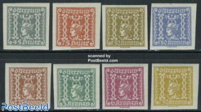 Newspaper stamps 8v, imperforated