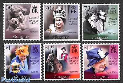 Queen Elizabeth 95th birthday 6v 