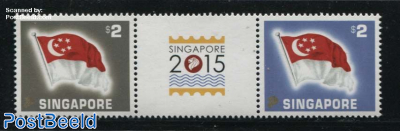 Singapore Stamp Exhibition 2v+tab [:T:]