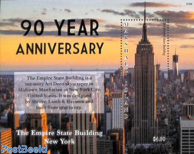 90 years Empire State Building s/s