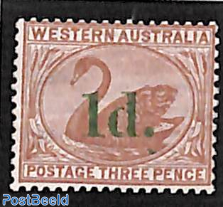 1p on 3p Overprint 1v