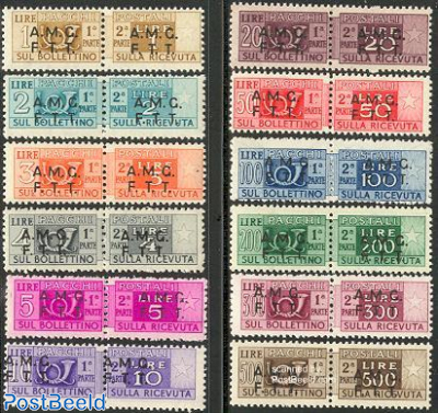 Parcel stamps 12 pairs