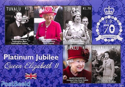 Queen Elizabeth II, Platinum jubilee 5v m/s