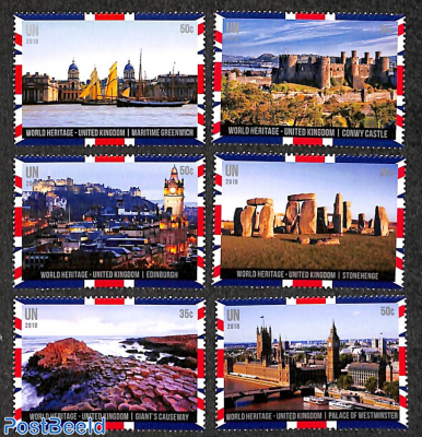 World heritage, Great Britain 6v (from booklet)