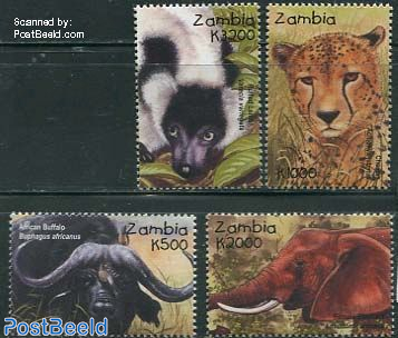 African fauna 4v